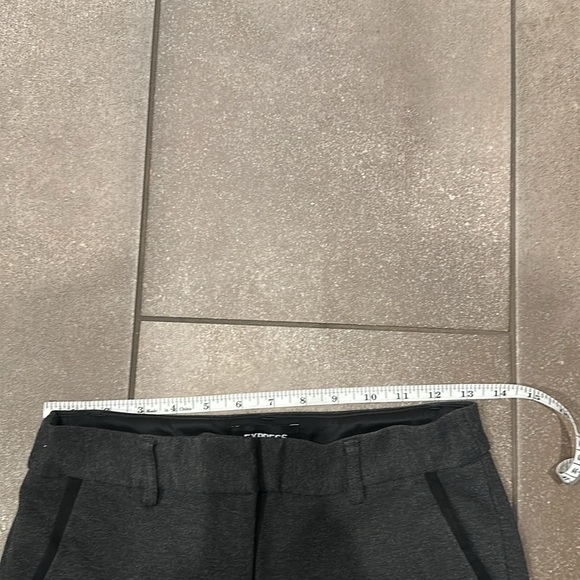 SALE ITEM: Express 2 Stretch Mid-rise Ankle Columnist Gray Black Piping - Picture 9 of 11